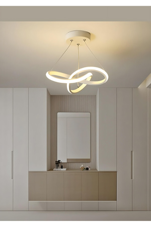 Dekorluna Modern Bolivia Tekli Beyaz Sarkıt Led Beyaz Power Ledli Salon Mutfak Oda Hol Ledli Avize