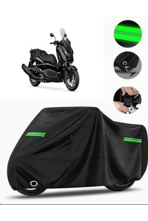 MotoEN Yamaha 2025 Xmax 250 Tech MAX Arka Çanta Uyumlu Premium Motosiklet Brandası Siyah-Gri