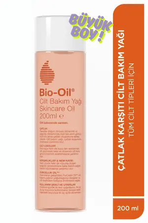 Bio-Oil Çatlak Karşıtı Nemlendirici Cilt Bakım Yağı 200 ml Leke Karşıtı Hamilelik Çatlakları İçin Vitamin E