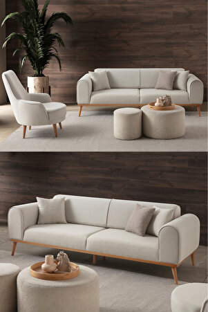 EDSY HOME Rebull 3+1 Koltuk Takımı Bej Renk
