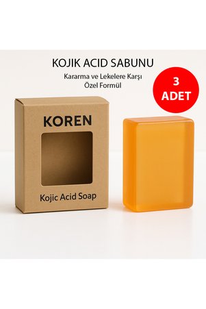 KOREN Kojik Asit - Zerdeçal Sabunu 100g – Aydınlatıcı & Arındırıcı Etki – Yoğun Köpük & Peeling