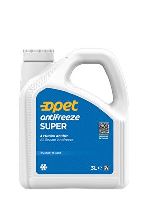 opet Antifiriz Süper 3 Lt Mavi Antifiriz 2025 Üretim Yeni Ambalaj