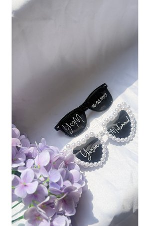 lotusatölye Kişileştirilmiş Gelin Damat Gözlük- Bride Gözlük incili