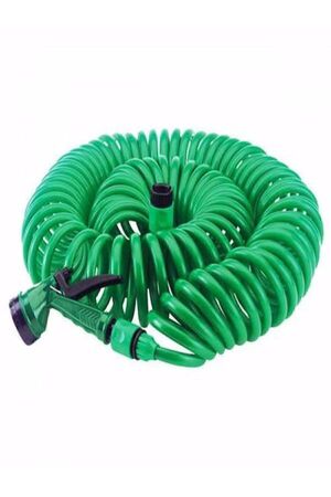 Garden Ware Spiral Bahçe Sulama Hortum Seti 10 Metre 7 Fonksiyonlu Sulama Başlığı Hortum Seti Bahçe Hortumu