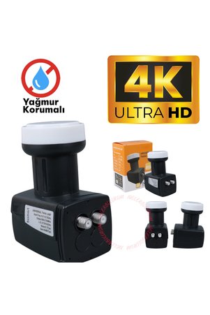nelerbulurum 2'li Full Ultra Hd 3d 4k Uyumlu Yağmur Korumalı Dörtlü Quad Çanak Uydu LNB