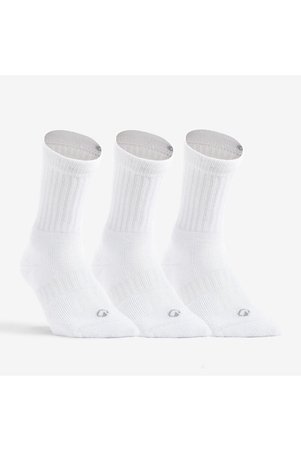 Decathlon Artengo Tenis Çorabı - Uzun Konçlu - 3'lü Paket - Beyaz - Rs 500