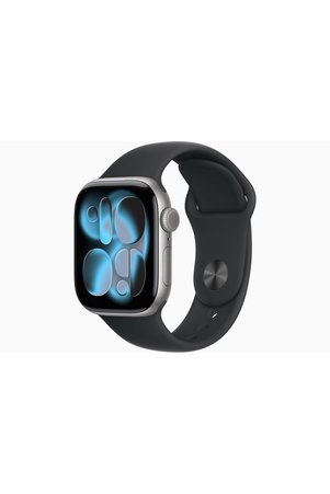 Apple Watch Series 11 GPS 46 mm Uzay Grisi Alüminyum Kasa ve Siyah Spor Kordon - S/M