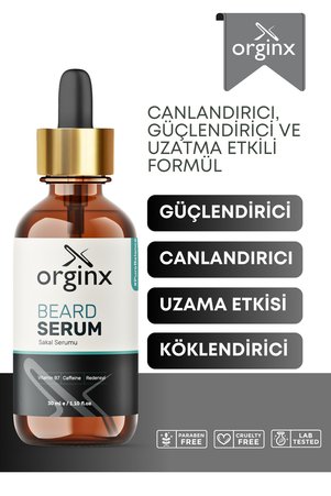 Orginx Dolgunlaştırıcı Canlandırıcı Saç & Sakal Serumu - Caffeine Redensyl ve Vitamin B7 İçerikli 30 ml