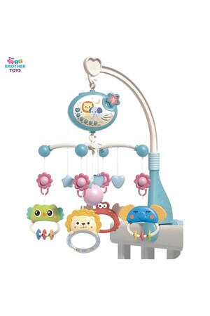Brother Toys Tavana Yıldız Yansıtan Pilli Işıklı Müzikli Uzaktan Kumandalı Dönence Beşik Bebek 360° Dönebilir