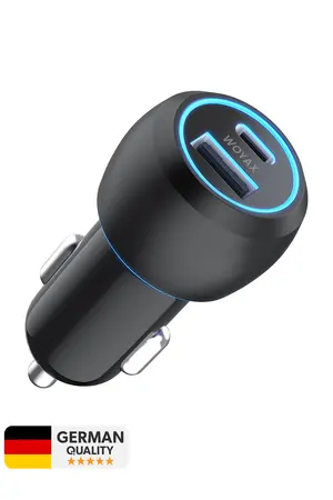 woyax Araç Şarj Aleti Çakmaklık Type-C + USB Girişli 38W Hızlı Şarj