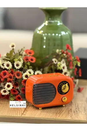 Helsinki Radio HS-101 Turuncu Nostaljik ve Dekoratif Radyo