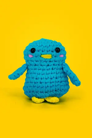 selfiko Pengu Örgü Öğrenme Kiti Penguen | Yeni Başlayanlar İçin Videolu Tığ İşi Amigurumi Penguen Örgü Seti