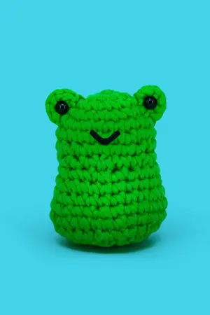 selfiko Kurbik Örgü Öğrenme Kiti Kurbağa| Yeni Başlayanlar İçin Videolu Tığ İşi Amigurumi Kurbağa Örgü Seti