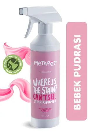 Metapet Bebek Pudrası Kokulu Köpek Idrar Ve Çişi Giderici Tuvalet Lekelerini Çıkarıcı Sprey 500 ml