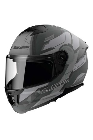 LS2 Stream 2 Güneş Visörlü Motosiklet Kaskı Shadow Mat Titanium Gri