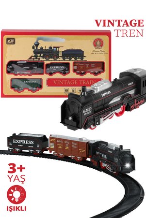 SmartFox Vintage Express Oyuncak Tren Seti - Işıklı Pilli