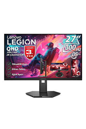 Lenovo Legion 27Q-11 27" 0.5ms 300Hz Pivot 2K QHD 2560x1440 IPS Wled Monitör 67D3GAC1TK