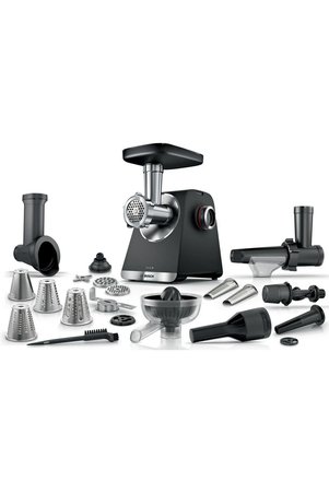 Bosch Gıda Kıyma Makinesi MultiPower 2100 W Siyah Metalik gümüş