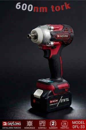 DAFLONG 21V Kömürsüz 600NM Torklu Şarjlı 1/2 Somun Sıkma DFL-33
