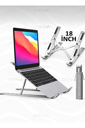 KTR TECH Alüminyum Ayarlı Laptop Macbook Uyumlu Notebook Yükseltici Tutucu Stand