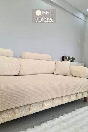 Genel Markalar Home Koltuk Örtüsü Püsküllü Çekyat Örtüsü 200 X 95