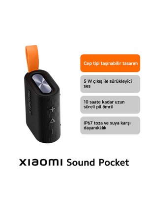 Xiaomi Sound Pocket S28D 5W IP67 Taşınabilir Bluetooth Hoparlör Siyah