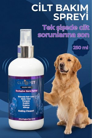 Cleapet Köpek Cilt Onarıcı ve Tüy Dökülme Karşıtı Bakım Spreyi 250 ml.