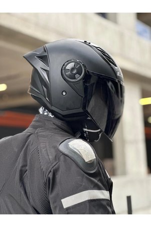 LS2 Aırflow 2 MAT Siyah Kask - Siyah Vizör + Spoiler