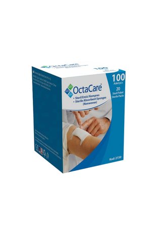 Octacare Nonwoven Steril Emici Gaz Kompres 7 5cm x 7 5cm - 1 Kutu - 100 Adet