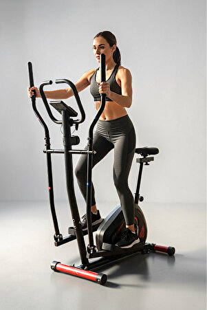 Voit V-FIT By Voit 2'si 1 Arada Nabız Ölçer Eliptik ve Kondisyon Bisikleti 120 Kg Taşıma Kapasiteli