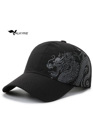 valkyrie Dragon Nefes Alabilir Spor Şapka – Ayarlanabilir Outdoor Balıkçı Kamp Günlük Unisex Şapka