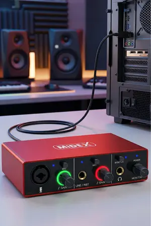 Lastvoice Midex Glx-500 Pro 2 Giriş 2 Çıkış Usb Stüdyo Ses Kartı