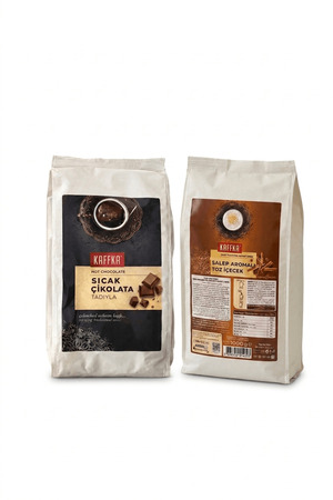 KAFFKA İkili Keyif Paketi - 1000g Geleneksel Salep & 1000g Sıcak Çikolata