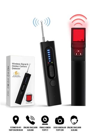indirimsevinci Gizli Kamera Dedektörü | GPS Takip & Dinleme Cihaz Bulucu RF Lazer Algılama