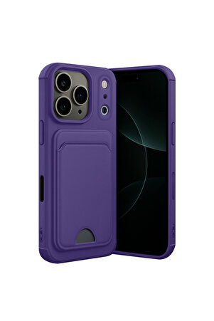 Evimdeyokyok Apple İphone 17 Pro Kelvin Kartvizitli Silikon - Derin Mor