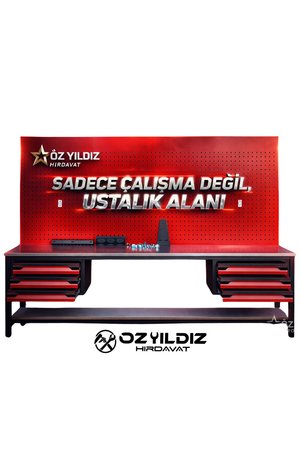 özyıldız 2 Metre 6 Çekmeceli Takım Tezgahı - Paslanmaz | Çelik Yapı