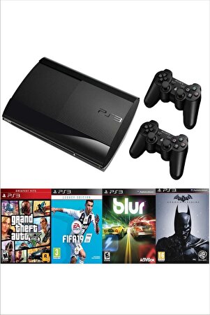 Konsol Market Playstation 3 Süper Slim 500 Gb + 2 Kablosuz Kol + 55 Dijital Oyun