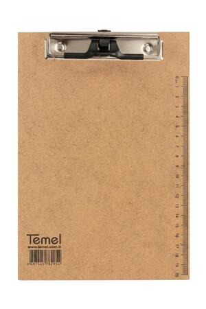 Temel A5 Ahşap Sekreterlik Metal Klipsli Kalem Tutma Aparatlı