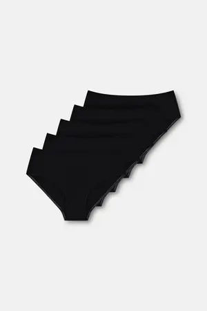 SUWEN 5'li Pamuklu Basic Yüksek Bel Slip Külot