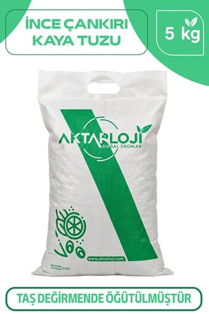 aktarloji 5 Kg Çankırı Kaya Tuzu / İnce Taneli - Yemeklik /Rafine Edilmemiş / Taş Değirmen -Katkısız & Doğal