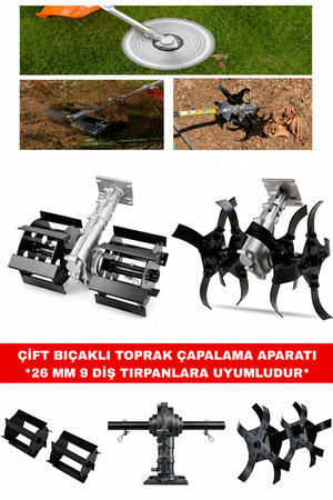 ÖM-KA Royal Benzinli Tırpan 2 Adet Toprak Çapalama Aparatı 26X9