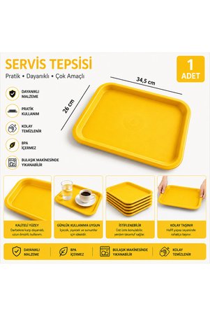 Genel Markalar Servis Tepsisi Kırılmaz Sarı