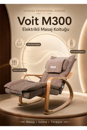 Voit M300 Elektrikli Masaj Koltuğu Masaj Sandalyesi Krem Renk Kumandalı