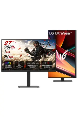 LG 27G640A-B UltraGear G6 27" 1Ms GtG 300Hz 2K QHD IPS Pivot Gaming Monitör