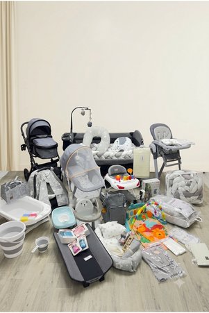 ÖYKÜ BEBEK DUNYASI 55 Parça Yeni Doğan Bebek Çeyiz Seti Full Set Bebeğiniz İçin Gerekli Olan Her Şey