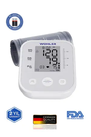 Wohler Üst Koldan Ölçer Dijital Tansiyon Aleti Nabız Ölçer Typc-E 99 Ölçüm Hafıza Çantalı