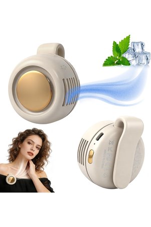 TECHNOM Taşınabilir Klipsli Mini Fan - 3 Kademeli Hız Ayarlı Sessiz Motorlu USB Şarj Edilebilir Bel ve Yaka Tipi Giyilebilir Vantilatör