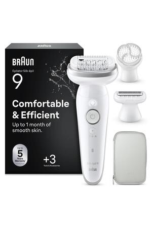 Braun Silk·épil 9 Epilatör Islak ve Kuru Kalıcı Pürüzsüz Cilt 9-061