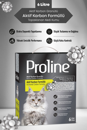 Proline Aktif Karbon Tanecikli Kedi Kumu 6 L