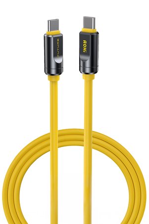 Aohi The Future Adonis Type-C to Type-C 1m PD 3.1 120Gbps 240W 8K Süper Hızlı Şarj/Data Kablosu Sar